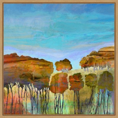 16" x 16" Harmony III Landscape by Michael Tienhaara Framed Wall Canvas - Amanti Art