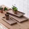Wood Look Display Trays Set of 6 – Whitewashed Decorative Set by Melrose - 3 of 3