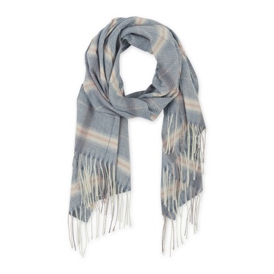 Design Imports Caroline Plaid Scarf - Gray