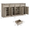 GAOMON 62.4" Sideboard Buffet Cabinet with 4 Drawers & 4 Doors,Large Coffee Cabinet with Storage, Storage Buffet Table for Home - 3 of 4