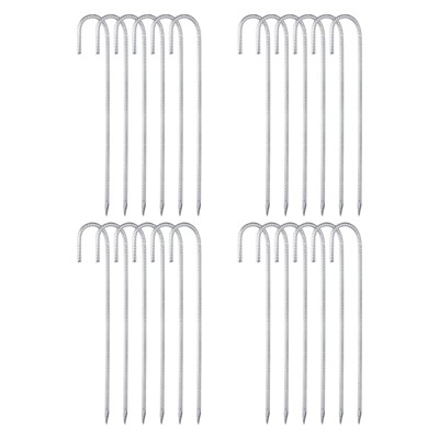 Unique Bargains Galvanized Steel Anti-Rust Durable Sturdy Garden Stake