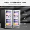Yeego 30-inch Dual Zone Beverage Cooler, Two Pack, Holds 160 Cans, Undercounter Beer and Wine Refrigerator, Built-In/Freestanding - 4 of 4