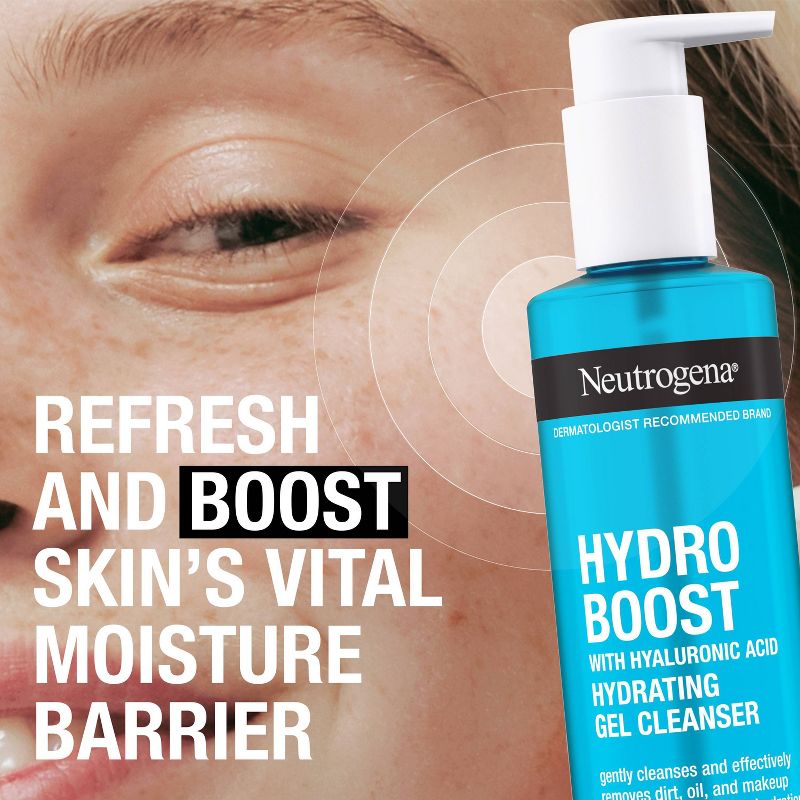  Neutrogena Hydro Boost Lightweight Hydrating Facial Gel Cleanser with Hyaluronic Acid, 4 of 10