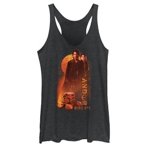 Women's Star Wars: Andor Rebellion Hero Cassian and B2EMO Racerback Tank Top - 1 of 4