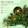 TopComfy Christmas Tree Stands Artificial Christmas Tree Festive Pencil Christmas Tree Cozy Snowy Decor for Living Room, Green, 21.67"*8.67"*8.67" - 4 of 4