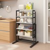 Vynxaria Convertible Solid Wood Table and Shelf with Metal Frame - 4 of 4