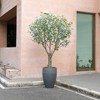 DR.Planzen 8ft UV Resistant Artificial Eucalyptus Tree with Grey Tall Planter, Fake Plant for Indoor Outdoor Home Decor, Big Faux Plant for Home Decor - 2 of 4