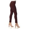 Rekucci Women's Pull-On Slim Ankle Pants with Faux Snaps – Stretch Comfort Waistband & Chic Office Style - Brick, 4 - 2 of 4