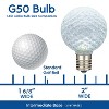 Novelty Lights 25 Pack G50 Plastic Diamond Faceted Globe Hanging LED String Light Replacement Bulbs E17 Intermediate Base 1 Watt - 4 of 4