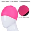 Unique Bargains Silicone Waterproof Non-Slip High-Stretch Swim Caps 2 Pcs - 4 of 4