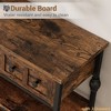 53" Console Sofa Table w/ 3 Drawers,3 Tiers Industrial Wood Entryway Sofa Table w/ Metal Frame, Narrow Long Behind Couch Table,Hallway Table - 3 of 4