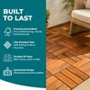 Bliss Outdoors Hardwood 12-Slat Interlocking Wood Deck Tiles, Natural, Set of 30 - 3 of 4