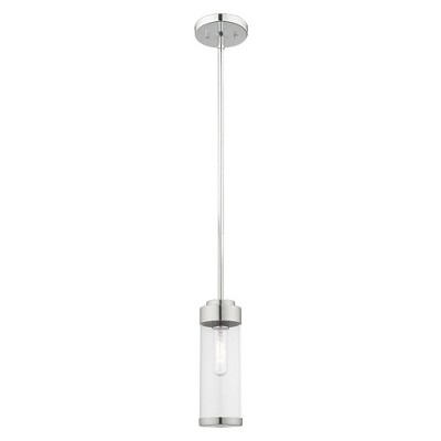 Polished Chrome Mini Pendant with Clear Glass Shade