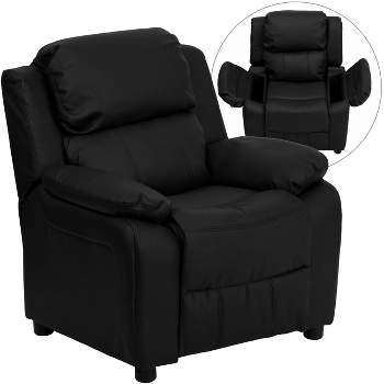 Flash Furniture Deluxe Padded Contemporary Kids Recliner with Storage Arms