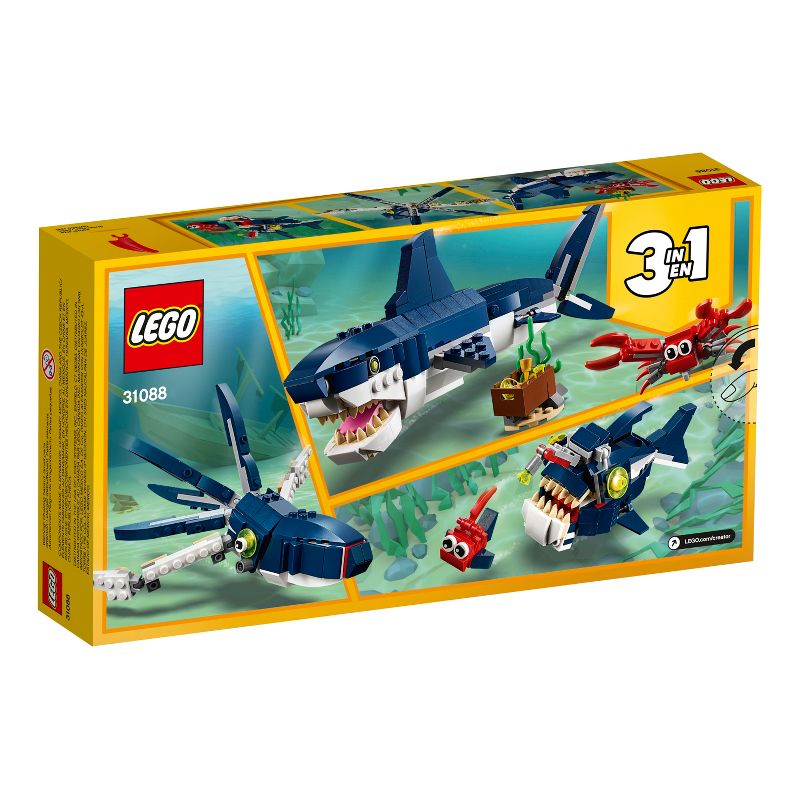 LEGO Creator 3 in 1 Deep Sea Creatures Shark Toy Set 31088, 6 of 11