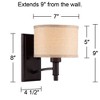 Franklin Iron Works La Pointe Farmhouse Rustic Wall Light Sconces Set of 2 Oil Rubbed Bronze Hardwire 6 3/4" Fixture for Hallway - 4 of 4