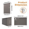 Vynxaria 4x9FT Outdoor Metal Storage Shed, Garden Tool House with Sloping Roof, 2 Vents & 1 Side Open Door for Backyard/Patio/Garage, Gray - 2 of 4