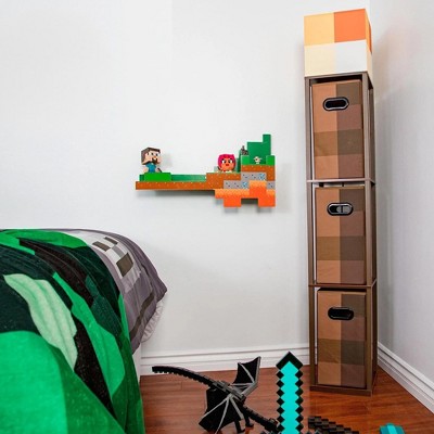 5' Multifunctional Minecraft Torch Floor Lamp with Storage