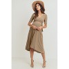 Hello Miz Women's Hi-Low Short Sleeve V Neck Maternity Wrap Dress with Belt - 2 of 4