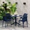 WestinTrends Playa 5-Piece Modern Square Patio Dining Table Set with Stackable Patio Dining Chairs - 2 of 4