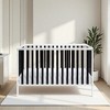 FURNIinspire Cribs Baby Bed Bedside Bed ,3 In 1 Convertible Island Crib Baby Crib, Modern Toddler Bed, Baby Furniture, Black, 53.5"*29.75"*35" - 2 of 4