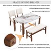 4-Piece Dining Table Set with Faux Marble 46" Table, 2 Upholstered Chairs and Bench, Space-Saving Kitchen Dinette for Dining Room or Kitchen - 4 of 4