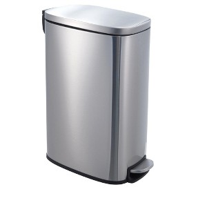 Slim Kitchen Trash Can 13 Gallon - Narrow Stainless Steel Garbage Bin with Removable Inner Bucket, Quiet Soft Close Lid,Compact and Durable Trash Bin - 1 of 4