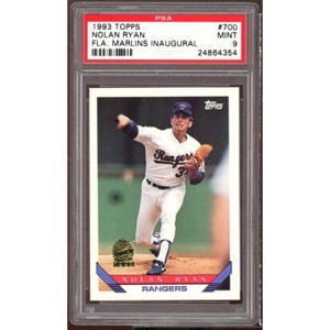Nolan ryan Card 1993 Topps Inaugural Marlins #700 PSA 9 - 1 of 2