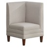 Phillips Corner Chair Beige Stripe - Lifestorey: Upholstered Rubberwood Legs, Mid-Century Design, Armless - 2 of 4