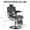 Karl Home Modern Style Heavy Duty Hydraulic Recline Barber Chair Black - 3 of 4