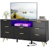 8 Drawer Dresser for Bedroom with Charging Station - Stylish 55 Inch TV Stand with LED Lights - 2 of 4