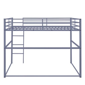 AZL1 Life Concept Beds Metal Loft Room-Saving Frame Sturdy and Secure Safety Guard Rails Durability for Kids Room, Gray, 77.56"*56.5"*61.81" - 1 of 4