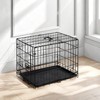 BENCMATE Pet Crates And Houses 24 Inch Dog Cage Metal Pet Kennel With Secure Lock, Removable Tray, Single Door, Black , 16.5"* 24.4"*19.5" - 2 of 4