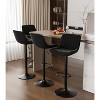 UNISOAR Modern Swivel Bar Stools Set of 2/4,  Counter Height Bar Stools with Adjustable Height Upholstered Bar Chair with Back and Footrest for Bar - 3 of 4