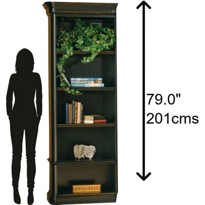Adjustable Brown Wood 79" Tall Bookcase