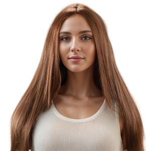 Unique Bargains Women's Straight Long Hair Wig High Temperature Fiber 1 Pc - 1 of 4