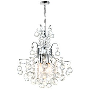 CWI Lighting Princess 3 Light Mini Chandelier With Chrome Finish - 1 of 4