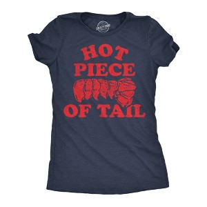 Womens Funny T Shirts Hot Piece Of Tail Sarcastic Lobster Graphic Novelty Tee For Ladies - Crazy Dog Women's T Shirt - 1 of 4