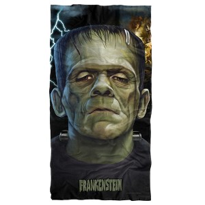 Universal Monsters Frankenstein Head 30” x 60” Beach Towel - 1 of 4