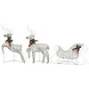 vidaXL Reindeer And Sleigh Christmas Decoration Set of 6 Gold - 4 of 4