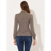 Allegra K Women's Choker Neck Houndstooth Print Long Sleeve Gothic Cutout Top - 3 of 4