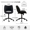 YOUNIKE Swivel Office Chair Modern Adjustable Desk Executive Task Chair Leather Rolling Side Vanity Chair 24.41"Wx25.2"Dx(29.92-33.07)"H - 2 of 4