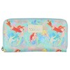The Little Mermaid Wallet Allover Under The Sea Design Full Zip Around Faux Leather Clutch Multicolored - 2 of 4