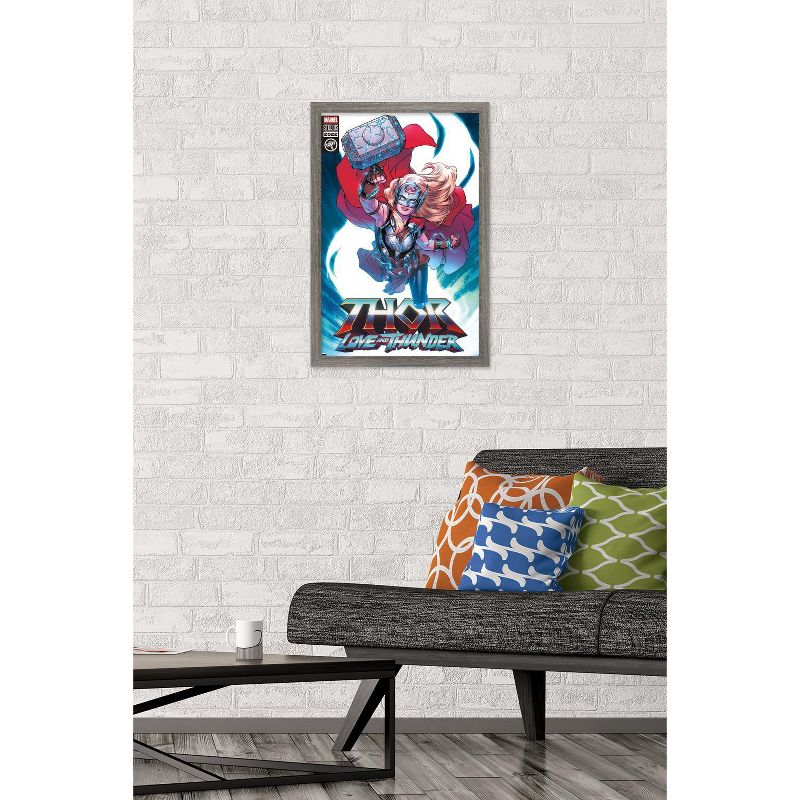 Trends International Marvel Thor: Love and Thunder - Mighty Thor Comic Framed Wall Poster Prints, 2 of 7