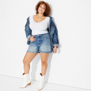 Women's Heritage Mid-Rise Denim Shorts - Wild Fable™ - 1 of 3