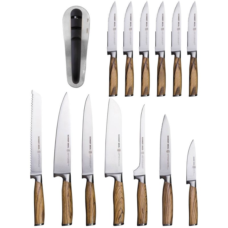 Schmidt Brothers Cutlery Zebra Wood 15pc Knife Block Set, 3 of 11