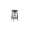 Taran Designs,Elyria Adjustable Height Solid Wood Stool - 3 of 4