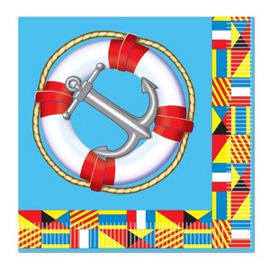 Beistle Nautical Luncheon Napkins, (48/Pkg) Multicolored - 1 of 1