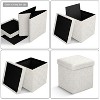 Sorbus 15 Inch Teddy Fabric Foldable Storage Ottoman - Multipurpose Cozy Ottoman, Stool for Living Room, Bedroom, Dorm, and more - 4 of 4