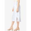 Jessica London Women's Plus Size Comfort Waist Stretch Denim Midi Skirt - 4 of 4